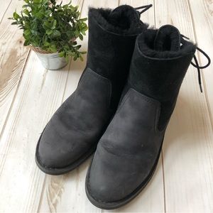 UGG Naiyah black suede laces boots